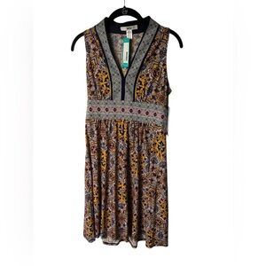 Stitch Fix Wisp Ryenne Jersey Dress in Navy/Gold size 4